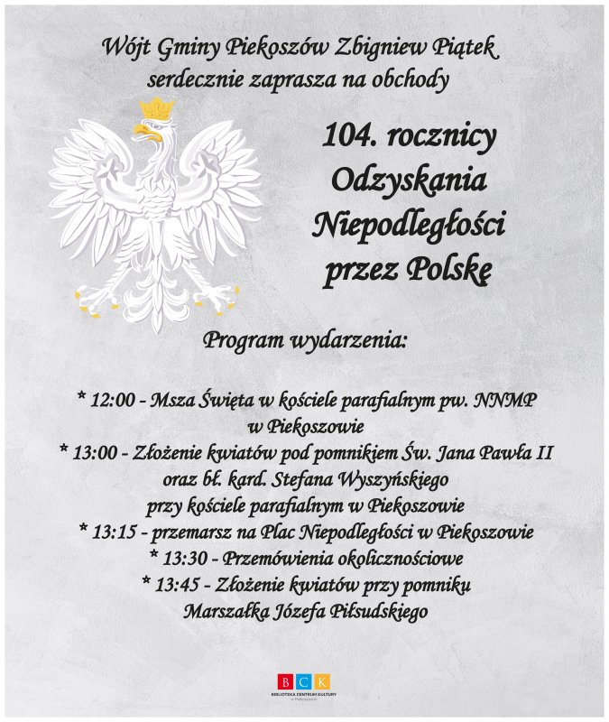 plakat obchodów w gminie Piekoszów
